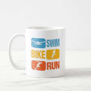 Vintage Triathlon - Swim Bike Run Coffee Mug