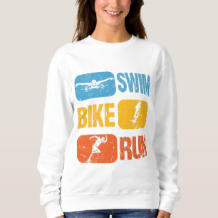Vintage Triathlon - Swim Bike Run Sweatshirt