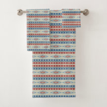 Vintage Tribal Arrows In Red And Blue