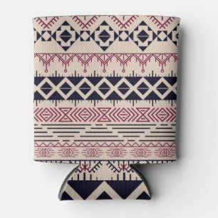 Vintage tribal Aztec background, ethnic pattern. Can Cooler