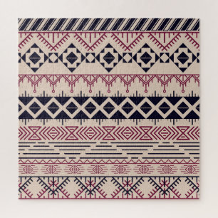 Vintage tribal Aztec background, ethnic pattern. Jigsaw Puzzle