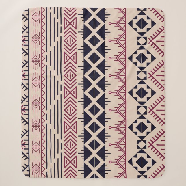 Vintage tribal Aztec background, ethnic pattern. Sherpa Blanket (Front)