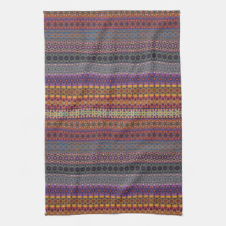 Vintage tribal aztec pattern tea towel