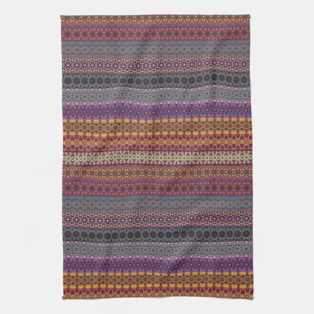 Vintage tribal aztec pattern tea towel (Vertical)