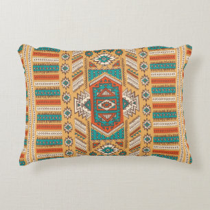 Vintage tribal ethnic seamless illustration patter decorative cushion