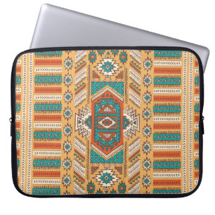 Vintage tribal ethnic seamless illustration patter laptop sleeve