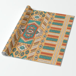 Vintage tribal ethnic seamless illustration patter wrapping paper
