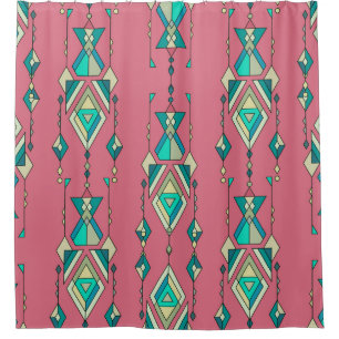 Vintage Tribal: Ethnic Seamless Pattern Shower Curtain