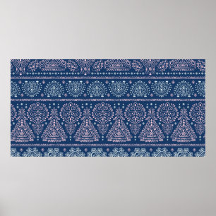 vintage Tribal Mexican vintage ethnic seamless pat Poster