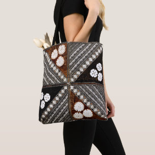 Vintage Tribal Tapa Pattern from Fiji Tote Bag