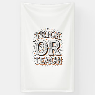 Vintage Trick Or Teach Halloween Teacher Shirt Des Banner