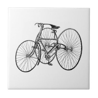 Vintage Tricycle - Three wheel bicycle Tile