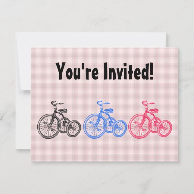Vintage Tricycles Invitation (Front)