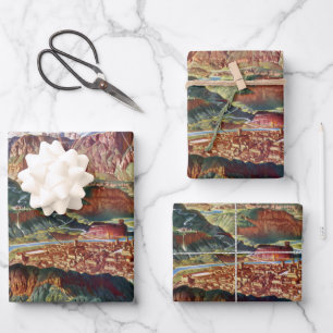 Vintage Trient and the Brenta Dolomites Italy Map  Wrapping Paper Sheet