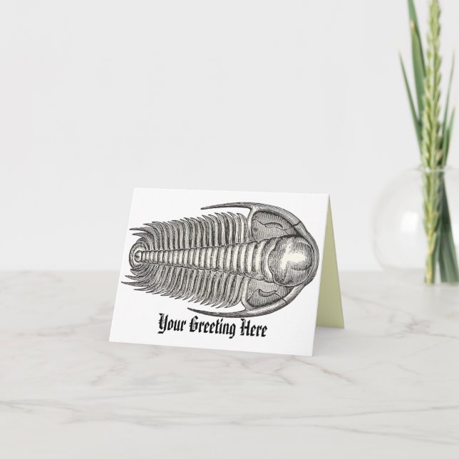 Vintage Trilobite Greeting Card (Front)