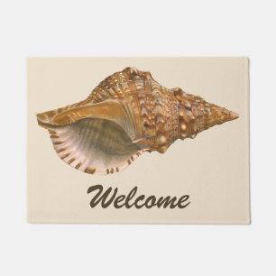 Vintage Triton Seashell Shell, Marine Ocean Animal Doormat