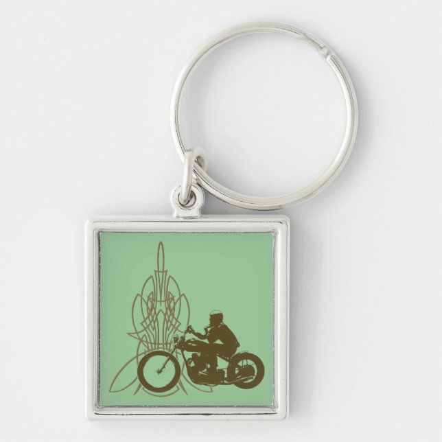 Vintage Triumph Riding Key Ring (Front)