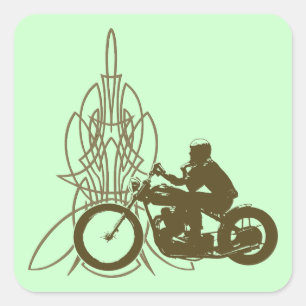 Vintage Triumph Riding Square Sticker