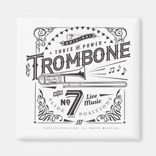 Vintage Trombone Magnet