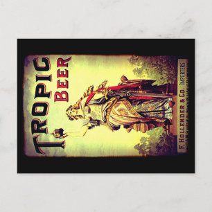 Vintage Tropic Beer Advertisement Postcard