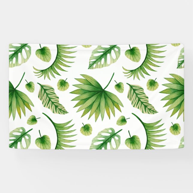 Vintage Tropical Art Banner (Horizontal)