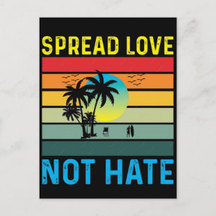 Vintage Tropical Beach Sunset Summer Lover Graphic Holiday Postcard
