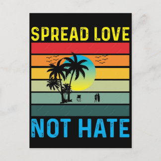 Vintage Tropical Beach Sunset Summer Lover Graphic Holiday Postcard