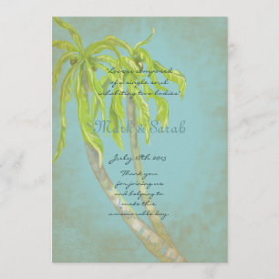 Vintage Tropical Breeze II  Wedding Program Programme