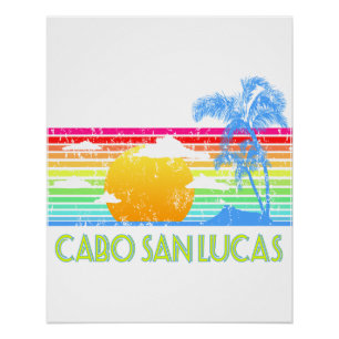 Vintage Tropical Cabo San Lucas Poster