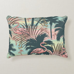 Vintage tropical colorful seamless pattern with pi decorative cushion
