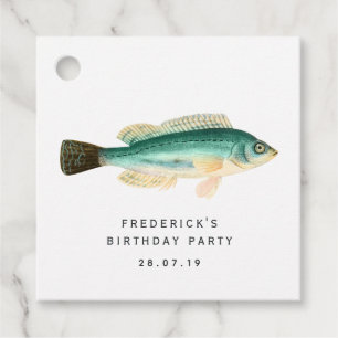 Vintage Tropical Fish Favour Tags