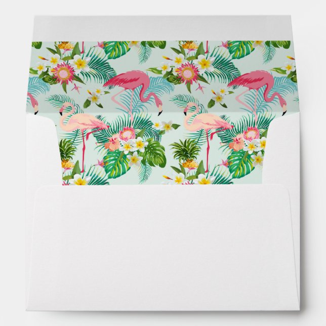 Vintage Tropical Flowers And Birds Envelopes (Back (Bottom))