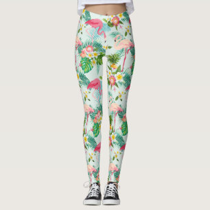 Vintage Tropical Flowers And Birds Leggings