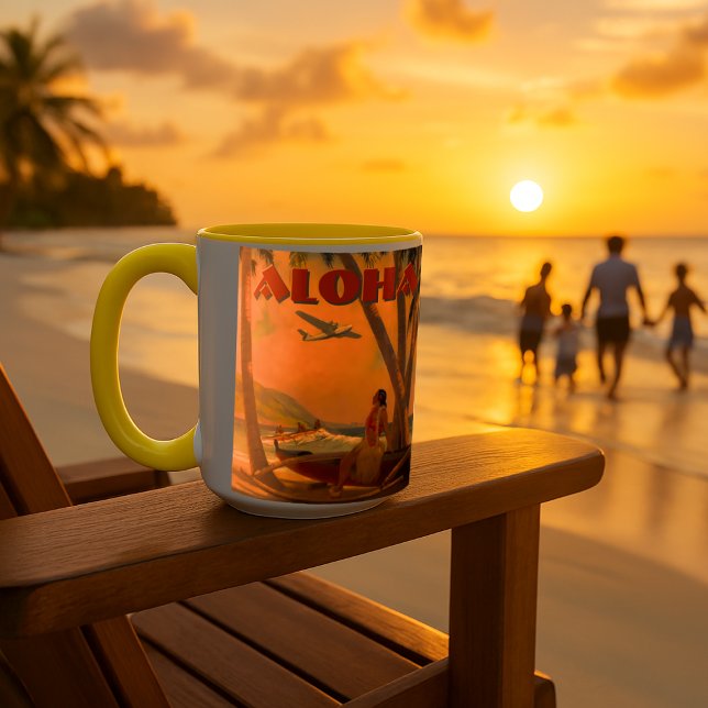 Vintage Tropical Hawaii Aloha Mug (Creator Uploaded)