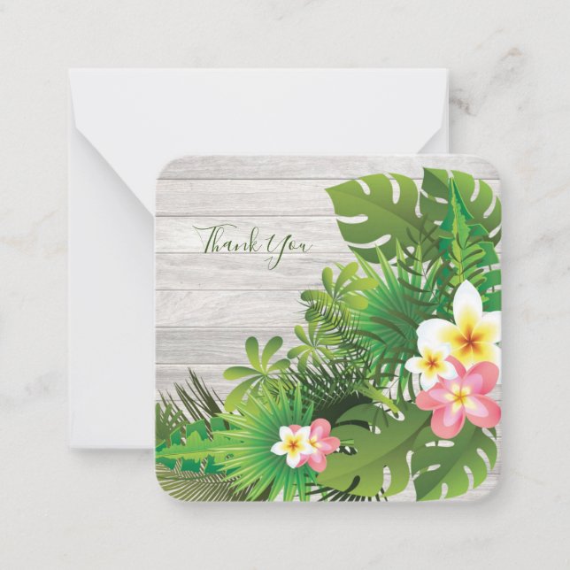 Vintage Tropical Hawaii Thank you  Card (Front)