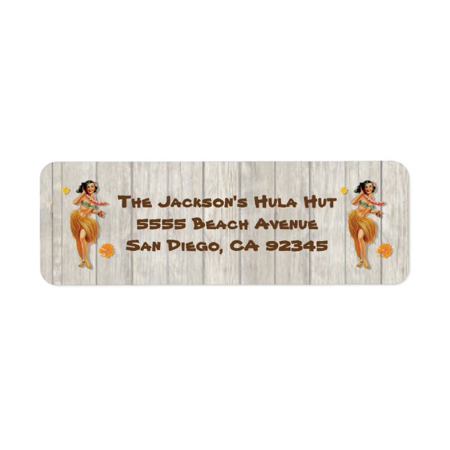 Vintage tropical Hawaiian Hula Girl (Front)