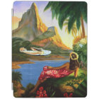Vintage Tropical Hawaiian Sea Plane Palm Tree iPad