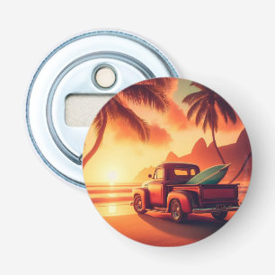 vintage tropical/Hawaiian surf truck Bottle Opener