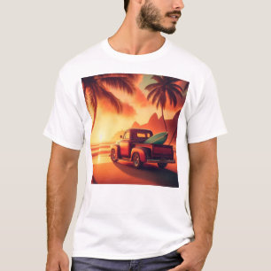 vintage tropical/Hawaiian surf truck T-Shirt