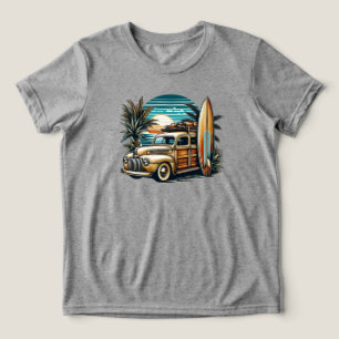 vintage tropical/Hawaiian surf truck  Tri-Blend Shirt