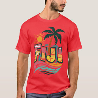 Vintage Tropical Island Beach Art TShirt