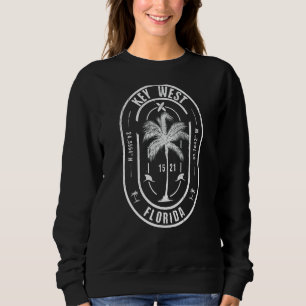 Vintage Tropical Palm Florida  Key West Sweatshirt