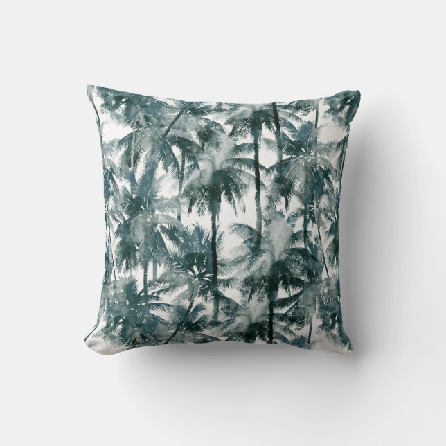 Vintage Tropical Palm Tree Cushion (Front)