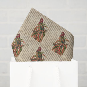 Vintage Tropical Parrot Tissue Paper