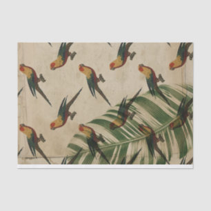 Vintage Tropical Parrot Tissue Paper