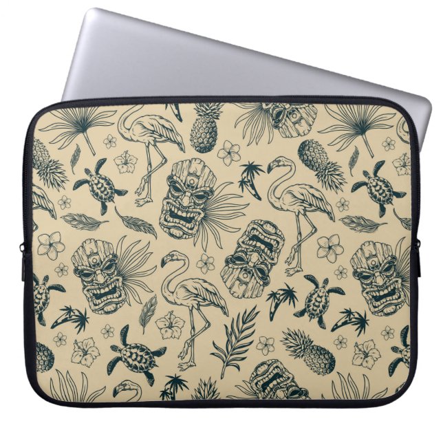 Vintage Tropical Pattern Laptop Sleeve (Front)