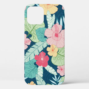 vintage tropical summer hawaiian seamless pattern  iPhone 12 case