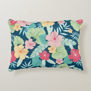 vintage tropical summer hawaiian seamless pattern  decorative cushion