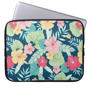 vintage tropical summer hawaiian seamless pattern  laptop sleeve