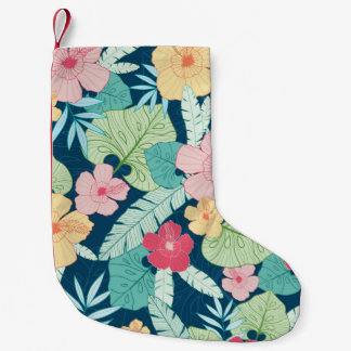 vintage tropical summer hawaiian seamless pattern  small christmas stocking